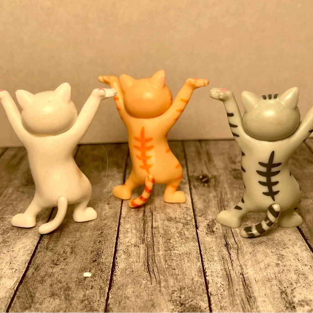 Colorful Cat Figurine Set